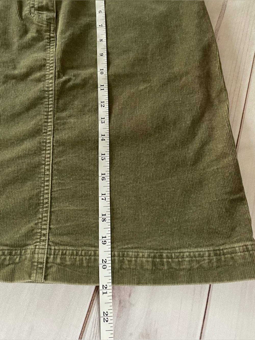 Vtg Jones Sport Corduroy Stretch Skirt Women’s 6 Green Cotton y2k Cabin Academia - Picture 10 of 10